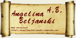 Angelina Beljanski vizit kartica